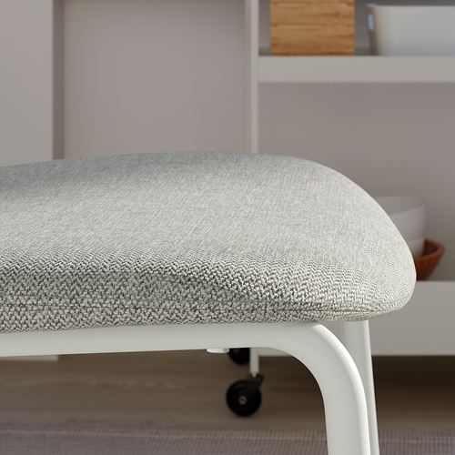 IKEA - VIHALS, upholstered chair, white-tibbleby beige grey