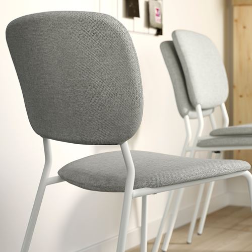 IKEA - VIHALS, upholstered chair, white-tibbleby beige grey