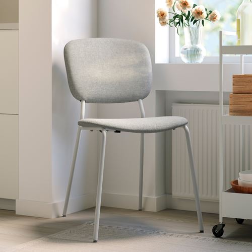 IKEA - VIHALS, upholstered chair, white-tibbleby beige grey