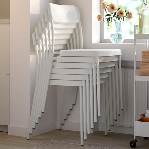 IKEA - VIHALS, plastik sandalye, beyaz