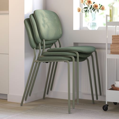 IKEA - VIHALS, döşemeli sandalye, yeşil-tibbleby gri yeşil