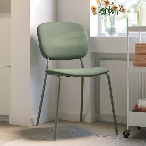 IKEA - VIHALS, döşemeli sandalye, yeşil-tibbleby gri yeşil