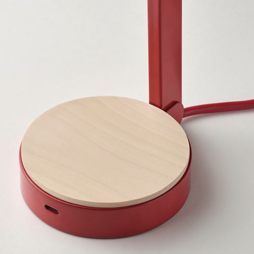 IKEA - ENSMARKE, masa lambası, kırmızı, 34 cm
