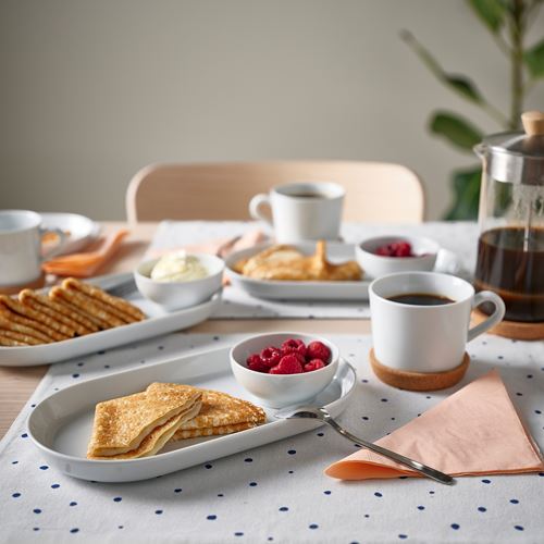 IKEA - IKEA 365+, serving plate, white, 27x15 cm