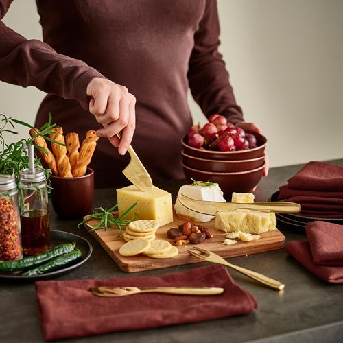 IKEA - TILLAGD, peynir bıçağı seti, pirinç rengi