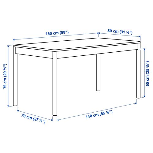 IKEA - TONSTAD, mutfak masası takımı, kahverengi/meşe kaplama-Fridtuna açık bej, 4 sandalyeli