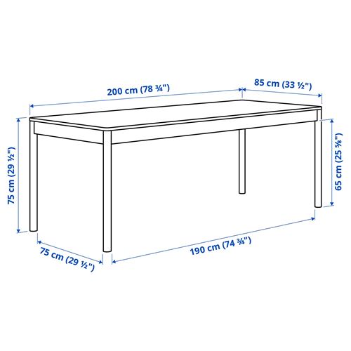 IKEA - TONSTAD, yemek masası takımı, kahverengi/meşe kaplama-Fridtuna açık bej, 6 sandalyeli