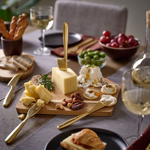 IKEA - TILLAGD, peynir bıçağı seti, pirinç rengi