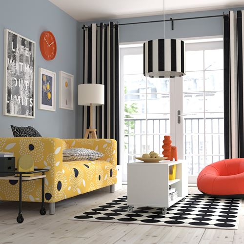 IKEA - RINGSTA, abajur başlığı, siyah-beyaz, 42 cm