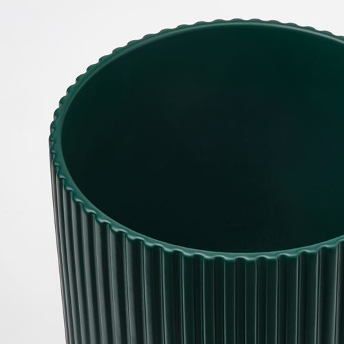 IKEA - DAKSJUS, earthenware plant pot, dark green, 12 cm