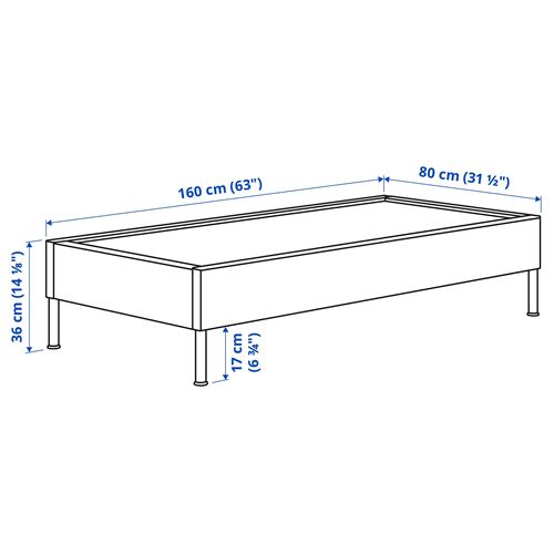 IKEA - VITTSKAR, seat section for outdoor sofa, dark grey, 160x80 cm