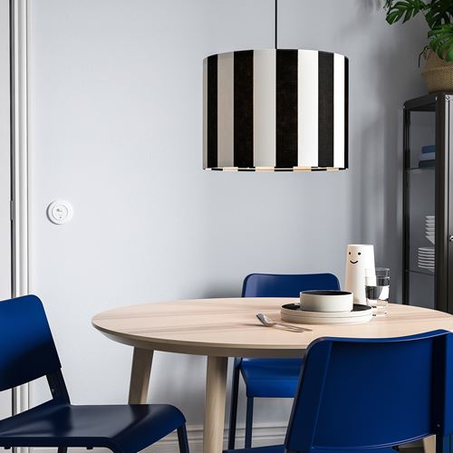 IKEA - RINGSTA, abajur başlığı, siyah-beyaz, 42 cm