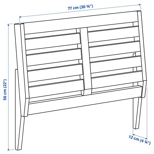 IKEA - NAMMARÖ, backrest for outdoor sofa, light brown, 77x56 cm