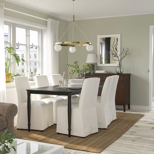 IKEA - AKTERSPRING, sarkıt lamba, opal beyaz cam-pirinç, 73 cm