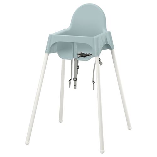 IKEA - ANTILOP, mama sandalyesi, gri-mavi-beyaz, 90 cm