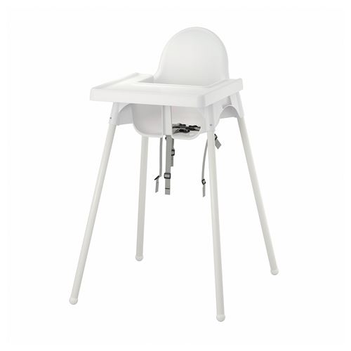IKEA - ANTILOP, highchair with tray, white, 90 cm
