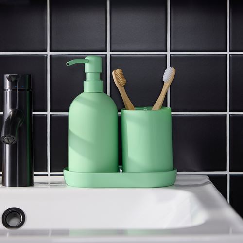 IKEA - GANSJÖN, banyo seti, açık yeşil