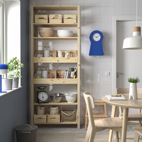 IKEA - IVAR, shelving unit, pine, 89x30x226 cm
