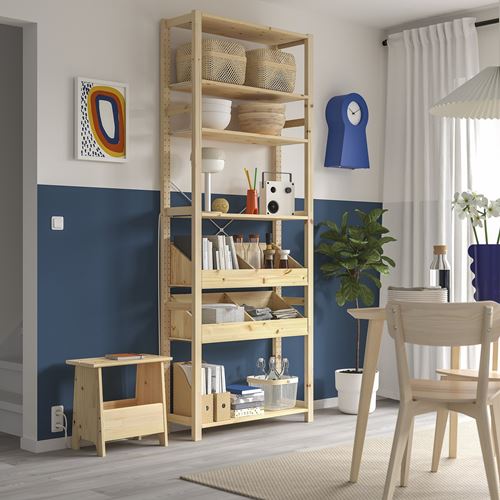 IKEA - IVAR, shelving unit, pine, 89x30x226 cm
