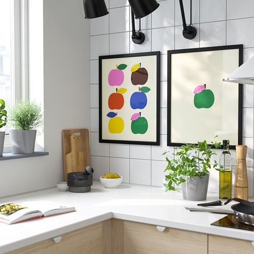 IKEA - FISKBO, çerçeveli poster, çok renkli, 40x50 cm