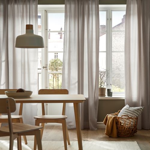 IKEA - MASTERROT, fon perde/2 kanat, beyaz, 145x300 cm