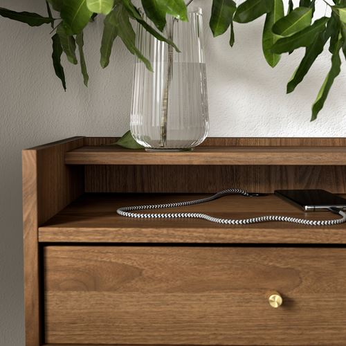 IKEA - RADMANSÖ, komodin, kahverengi ceviz görünüm, 54x38x58 cm