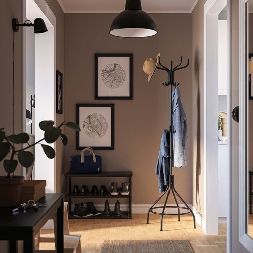IKEA - NIPASEN, ayaklı askılık, siyah, 181 cm