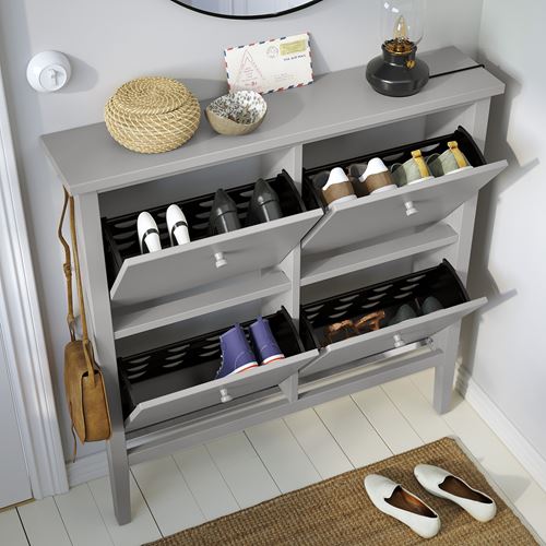 IKEA - GULLABERG, shoe cabinet/storage, grey, 105x22x107 cm