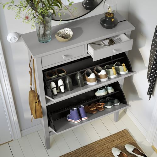 IKEA - GULLABERG, shoe cabinet/storage, grey, 88x30x122 cm