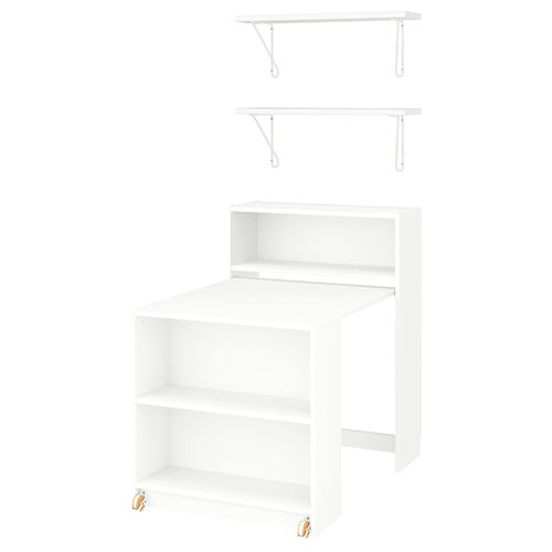 bookcase with foldable table
