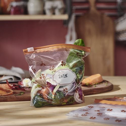 IKEA - KÖSSEBAR, kilitlenebilir buzdolabı poşeti, kahverengi