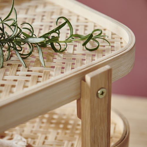 IKEA - KÖSSEBAR, food drying rack with 2 trays, bamboo, 46x21x22 cm