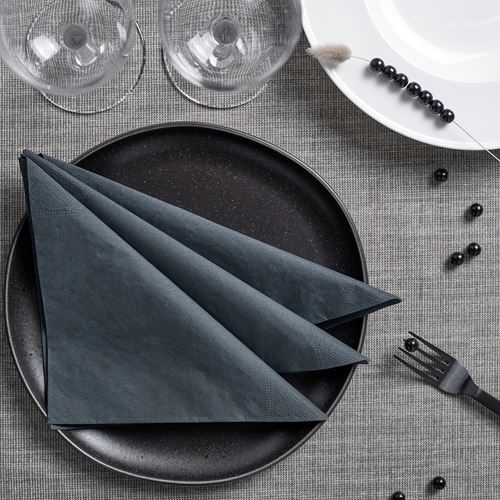 IKEA - FANTASTISK, peçete, koyu gri, 40x40 cm