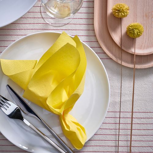 IKEA - FANTASTISK, peçete, sarı, 40x40 cm