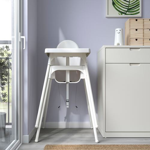 IKEA - ANTILOP, highchair with tray, white, 90 cm