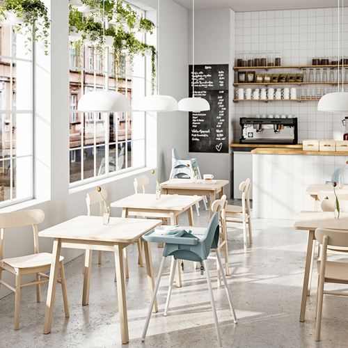IKEA - ANTILOP, highchair with tray, grey-blue-white, 90 cm