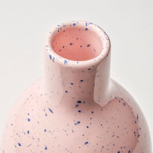 IKEA - BLODBJÖRK, vazo, uçuk pembe-mavi, 16 cm