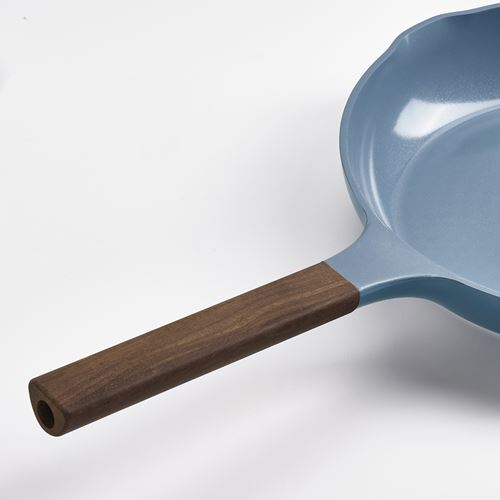 IKEA - KLIPPFISK, kızartma tavası, yapışmaz kaplama-ahşap-koyu gri mavi, 24 cm