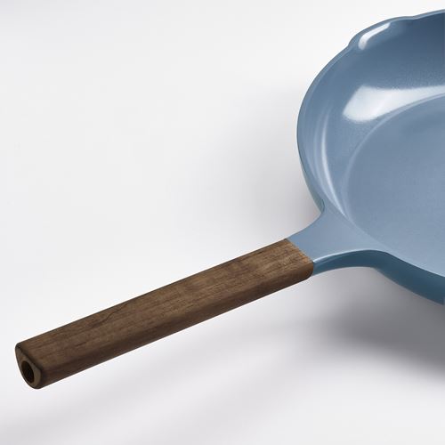 IKEA - KLIPPFISK, kızartma tavası, yapışmaz kaplama-ahşap-koyu gri mavi, 28 cm