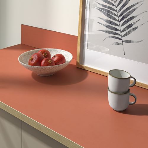 IKEA - EKBACKEN, worktop, terracotta effect-laminate, 246x63,5x2,8 cm