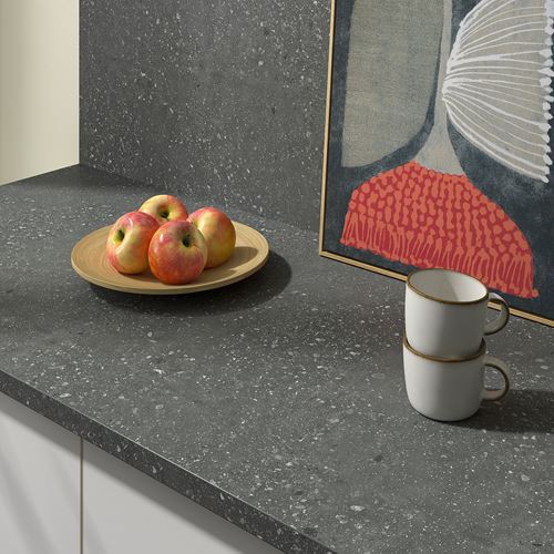 IKEA - EKBACKEN, worktop, grey terrazzo effect-laminate, 186x2,8 cm