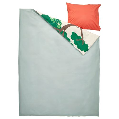 IKEA - SANDLÖPARE, çocuk nevresim takımı, çok renkli, 150x200/50x60 cm
