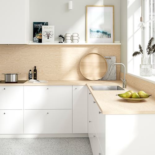 IKEA - EKBACKEN, worktop, plywood effect-laminate, 246x63,5x2,8 cm