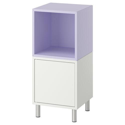 IKEA - EKET, storage combination, white-pale lilac, 35x35x80 cm