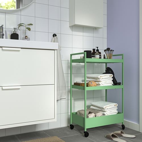 IKEA - NISSAFORS, servis arabası, açık yeşil, 50,5x30x83 cm