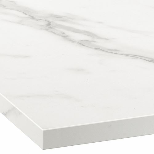 IKEA - EKBACKEN, tezgah, beyaz mermer görünüm-laminat, 246x63,5x2,8 cm