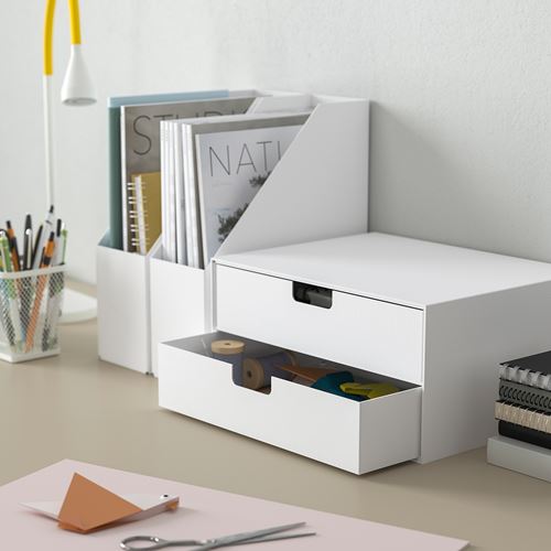 IKEA - FJADERHARV, drawer box, white, 32x25 cm