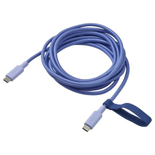 IKEA - LILLHULT, USB-C - USB-C kablo, lila, 3.0 m