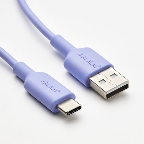 IKEA - SITTBRUNN, USB-C - USB kablo, lila, 1.0 m