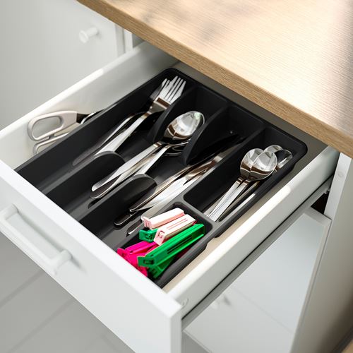 IKEA - SMACKER, çekmece düzenleyici, antrasit, 31x26 cm